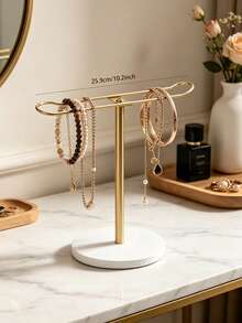 1pc Minimalist Metal Jewelry Stand Headband Holder, Perfect For Displaying Headbands, Bracelets, Necklaces, Watches And Other Accessories. Vanity Decor, Organization, Jewelry Storage Rack, Accessory Holder - Multicolor - View 7