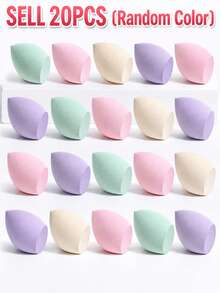 50PCS/30PCS/20PCS/10PCS/5PCS/1PC Super Soft & Bouncy Makeup Sponge, Dual-Use Dry/Wet Foundation Makeup Sponge, High Rebound Soft Makeup Sponge, Expands When Wet, Fine & Skin-Friendly, Helps Reduce Powder Absorption And Foundation Waste; Suitable For Foundation, Concealer, Loose Powder, Blush And Other Makeup, Pointed Design For Precise Application Around Eyes, Nose Wings And Other Detail Areas, Rounded Surface For Quick Large Area Foundation Application - Multicolor - View 12