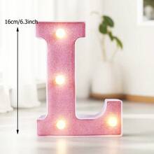 1pc 16cm Pink Luminous Letter Light, Home Decoration LED Letter Light, Indoor Room Wedding Proposal Birthday Party Decoration Letter Light Board - Pink Small Letters - View 29