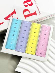 4/12pcs 2-In-1 Magnetic Ruler Bookmark, Creative Multi-Functional Ruler Magnetic Bookmark, Reward Small Gift Magnetic Stationery Supplies, For Daily Study, Reading, Students, Readers And Journal Lovers - Bookmark - View 3