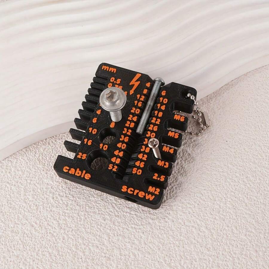 Wire Gauge Screw Measuring Tool, Thickness Gauge, Standard Double-Sided Ruler, Portable Lightweight Multi-Function Size Gauge, Suitable For DIY, Electrical Repair Projects, Bolt Size Gauge, Handheld Precision Caliper, Auxiliary Tool - One Size - View 1