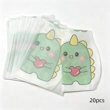 Feeding Bib, Cartoon Pattern, Prevent Water Seepage Into Clothing, Large Pocket, Suitable For 1-4 Years Old Children, Machine Washable, Feeding Accessory - Multicolor - View 8