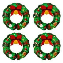 1pc Christmas Bell Wreath Aluminum Foil Balloon, Extra Large Red Bow, Santa Claus Head, Gingerbread Man, Candy Cane, Red Berries, Small Gold Ball Print Pattern, Suitable For Christmas Party Decoration Atmosphere Props - View 9