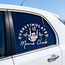 Stiker Mobil Kupu-kupu Tangan Tengkorak Lucu, Stiker Mobil Humor Kesehatan Mental Neurodiversitas, Stiker Dekorasi Mobil, Stiker Mobil Tahan Air dan Tahan Sinar Matahari untuk Pintu, Kaca Spion Samping, Penutup Tangki Bensin, Jendela Belakang, Stiker Mobil Universal Keren Gaya Gothic untuk Anak Perempuan - Beraneka warna - View 3