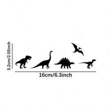 5 Sets Mini Dinosaur Easter Egg Sticker Set - Includes Velociraptor, Pterosaur And Vinyl Stickers For Car Windows - A - View 4