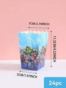 6pcs/12pcs/24pcs Cartoon Theme Party Candy Boxes, Suitable For Halloween, Christmas And Other Theme Parties, Theme Party Gift Boxes, Candy And Cookie Boxes, Party Gift Bags, Party Gift Boxes, Suitable For Birthday Parties, Candy And Popcorn Boxes Decoration, Suitable For Back To School Season Parties, Essential Holiday Party Supplies - Multicolor - View 7