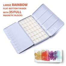 Large Classic Metal Palette Folding Iron Box With Magnetic Full And Half Pans For Watercolor Paint Packaging - Sets - View 14