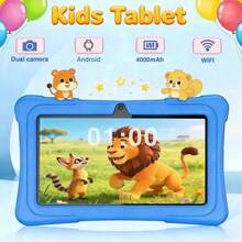 7-Inch Kids Tablet, Smart Tutor, 4000mAh Battery, Ultra-Long Standby, Eye-Protection Screen, Parental Control, Pre-Installed Apps, Interactive, Soft Shock-Absorbing Case, Android 13.0, 1GB+16GB Memory (Expandable TF Card, Not Included), Portable Stand For Learning And Entertainment Anytime, Anywhere, Essential For Home And School - Multicolor - View 10
