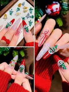 Beautizon Nailartlab 6-Grid Christmas Nail Accessories 3D Mixed Christmas Tree Nail Diamonds Cartoon Resin Wearing Nail Accessories - Multicolor - View 5