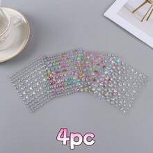 Multicolor Star Moon Heart Gem Stickers, Self-Adhesive Shiny Rhinestones For Festival Makeup, DIY Embellishment, Phone Case, Scrapbooking & Photocard Decor - A - View 10