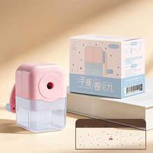 Hand-Crank Pencil Sharpener, Highly Attractive Design, Automatic Pencil Feed, Effortless Pencil Sharpener For Students And Office Use - Multicolor - View 6