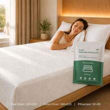 4pcs Travel Disposable Bedding Set , Disposable Bed Sheet Pillowcase Set, Portable Non-Woven Bedding For Hotel Business Trip Camping - Multicolor - View 4
