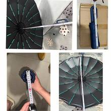 1pc Strong Wind Fully Automatic Folding Umbrella, 192 Ribs UV Protection Sun Umbrella, With Climbing Carabiner Handle, 16K Extra Large Business Umbrella, With Hook Can Be Hung On Backpack, Unisex Travel Essential Umbrella - Multicolor - View 10