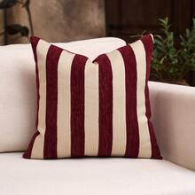 1pc/2pcs Beige-Red Striped Chenille Decorative Throw Pillow Cover, Soft Modern Abstract Bohemian Style Cushion Case For Sofa, Bedroom, Living Room, All Season, Also Suitable As Gift - Beige-red - View 27