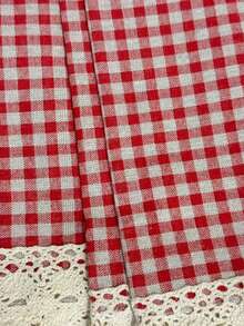 1 buah Taplak Meja Suasana Natal Vintage Romantis untuk Meja Kopi dan Meja Makan, Cocok untuk Dekorasi Liburan dan Sehari-hari - Merah - View 2