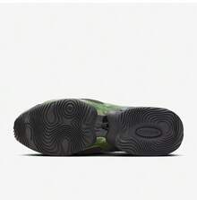 NIKE Air Max Muse Women's Metallic Army Green Futuristic Platform Shoes | Black Mesh Red Swoosh Functional Street Style FV1920-004 - Green - View 6