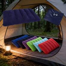 2pcs Air Cushion Pillow, Suitable For Outdoor | Travel | Camping, Foldable Square Inflatable Pillow For Easier Carrying, Comfortable Choice For Travel Backrest | Airplane Headrest | Camping Pillow - Multicolor - View 5