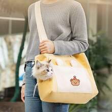 1pc Pet Outdoor Shoulder Bag, Convenient For Travel And Walking, Suitable For Small Dogs And Puppies, Dog-Specific Shoulder Bag, Dog-Related Supplies - Multicolor - View 9
