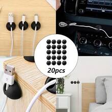 Cable Organizer And Cable Clips - Adhesive Cable Fixers, Suitable For Desks, Nightstands, Cars, Walls - For Chargers, Suitable For Home Office, Phones, Computers, Tablets Cable Management (No Drilling Required) - A - View 3
