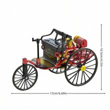 Aluminum Alloy Model DIY Assembly Toy Car Ornament, Vintage Three-Wheeled Classic Car Replica - Multicolor - View 7