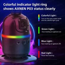 AXNEN P03 Phone Stabilizer AI Face Tracking 360° Rotation Desktop Auto-Tracking Selfie Stand Compatible With Android Phones - Multicolor - View 8