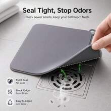 1pc.Flexible Reusable Silicone Drain Stopper Mat, Multi Shape Compatible Floor Drain Cover, Anti-Backflow Odor Blocker, For Shower, Laundry Room, Halloween Christmas, Birthday & Housewarming Party Decor - Multicolor - View 3