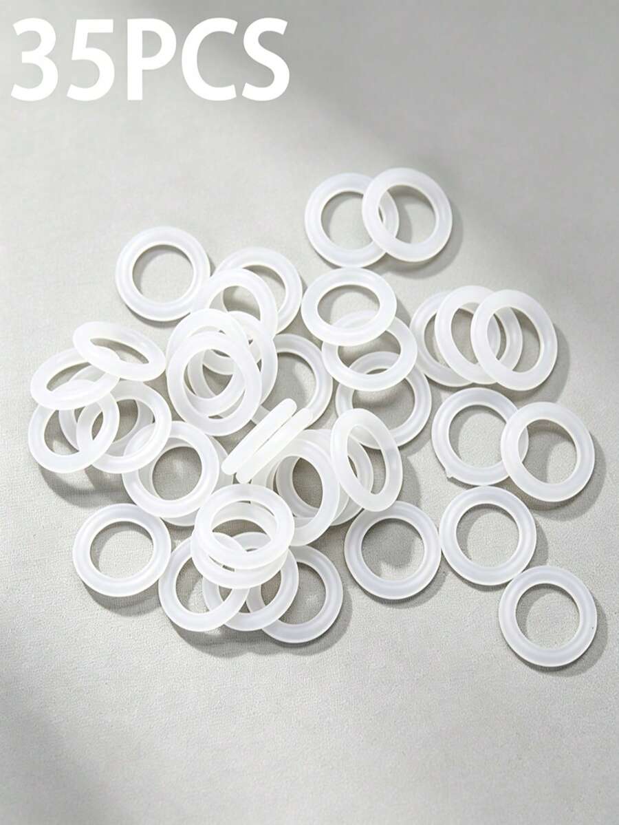 35pcs Waterproof Silicone O-Rings, 3mm Diameter, Anti-Slip Wear-Resistant Sealing Gaskets, High-Quality Silicone Rings, Water Pipe Sealing Helper - One Size-35PCS - View 1