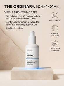 The Ordinary Niacinamide 5% Face And Body Emulsion 100 Ml – Emulsion, Brightening, For All Skin Types, Niacinamide, Suitable For Daily Skincare Routine - White - View 3