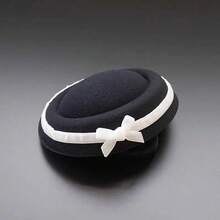 1pc Women's Hair Accessory Hat Kentucky Style Tea Party Hat Horse Racing Bow Pillbox Hat Bridal Wedding Hair Clip - A - View 10