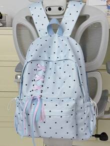 1pc New Korean Style Ins Backpack For Middle School And High School Students, Lightweight Versatile School Commute Backpack - Multicolor - View 13
