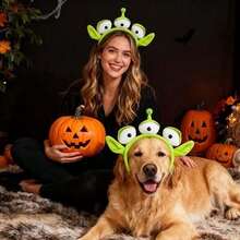 Disney Green Alien Three-Eyed Monster Headband, Cute Humorous Cartoon Cosplay Accessory, Unisex, Suitable For Girls And Women - Headband - View 6