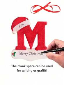 1pc Christmas Tree Decoration Letter Pendant 26 Letters Acrylic Pendant Xmas New Year Decor Ornament Home Holiday,Christmas Tree Ornaments For Ornament Personalized,Christmas - A - View 32