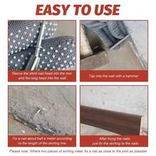 100pcs Double-Headed Seamless Nails, Baseboard Decorative Trim Wood Invisible Fasteners - 100PCS - View 5