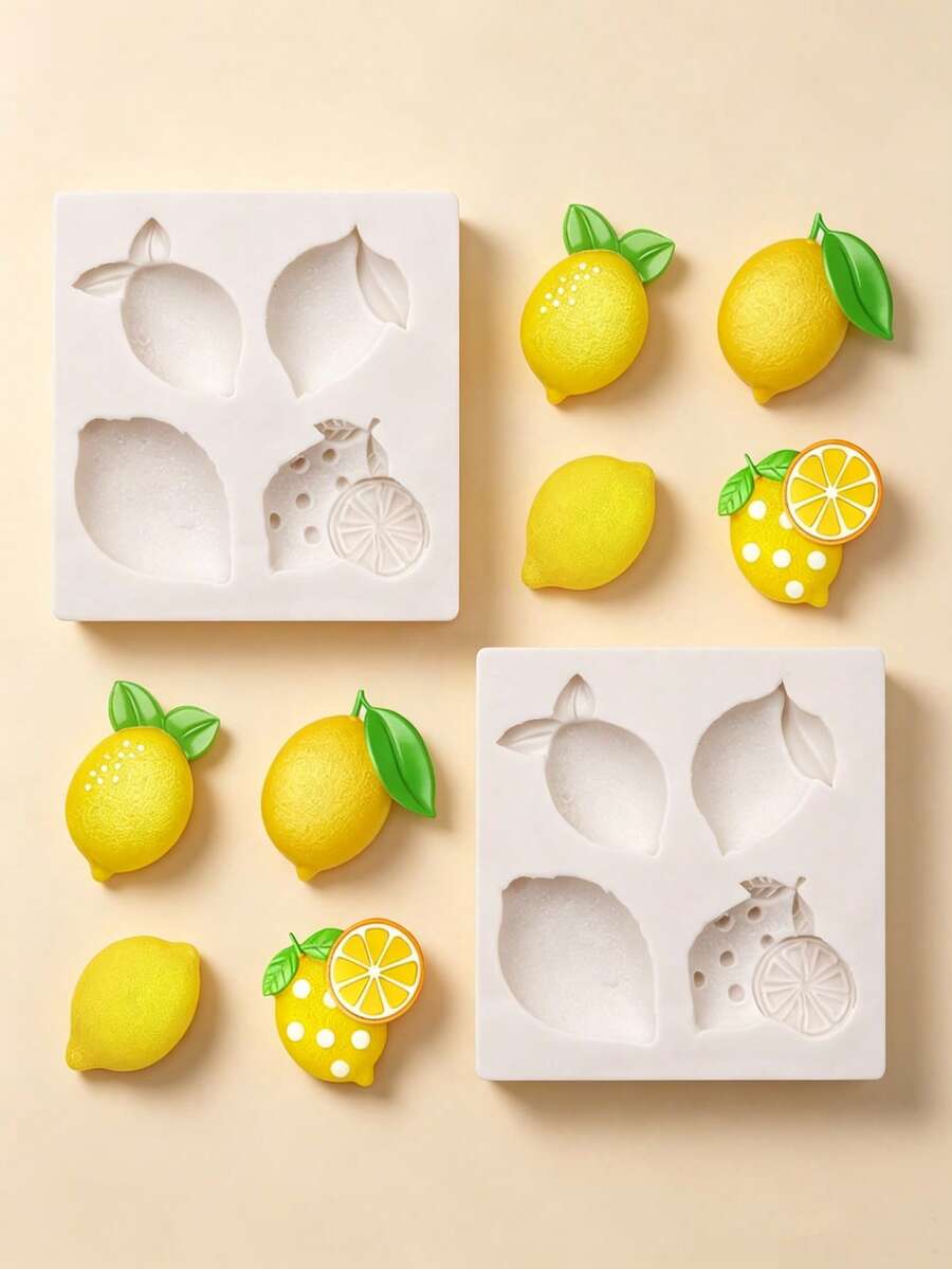 Cetakan Silikon Lemon Anti Lengket, Loyang Kue Cokelat, Permen, Fondant, Digunakan untuk Dekorasi Kue, Cetakan Kerajinan Tanah Liat Polimer, Cocok untuk Kue Kering, Kue Pastri, Seni Gula, dan Proyek Kerajinan Tangan DIY, Perlengkapan Memanggang Dapur yang Dapat Digunakan Kembali