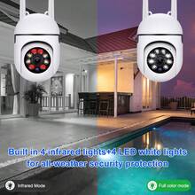 2pcs Wireless Smart Indoor Security Camera, With Color Night Vision, Alarm Function, Motion And Audio Alert System, USB Powered, 355° Horizontal Rotation And 90° Vertical Tilt, Two-Way Audio, Wi-Fi Support, App Control, Power Adapter Not Included - White - View 11
