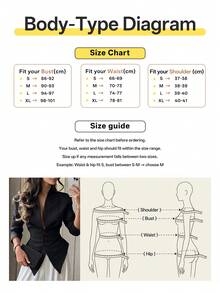 Black Stand Collar Ruffle Trim Blazer, Slim Fit Waist, French Elegant Commuter Style - Coffee Brown - View 7