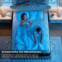 Colchón Híbrido Bed in a Box 27 cm Firmeza Media, Alivio de Dolor, Aislamiento de Movimiento, CertiPUR-US, Sin Fibra de Vidrio, Bordes Reforzados - Negro - Ver 2