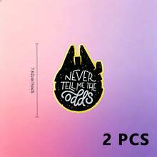1/2/5 Buah Stiker Vinyl "Never Tell Me The Odds", Stiker Botol Minum, Stiker Lucu, Stiker Imut, Stiker Laptop, Stiker, Stiker untuk Laptop, Mug, Casing Ponsel, Helm - A - View 13