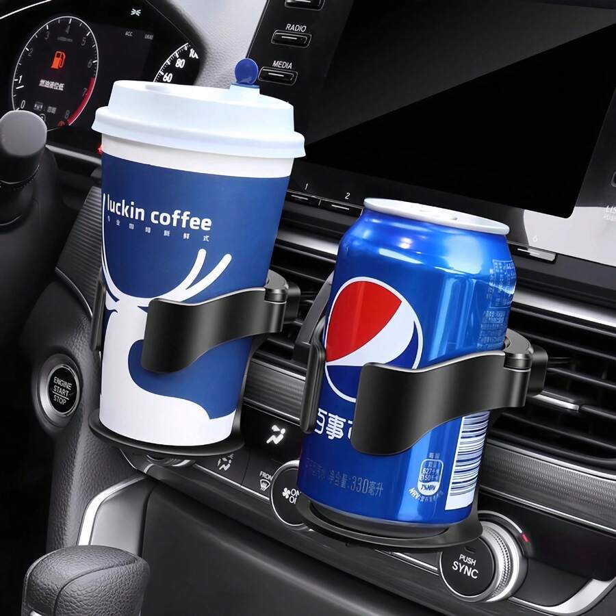 Tempat Gelas Mobil, Dapat Menampung Teh dan Minuman, Juga Berfungsi Sebagai Asbak, Cocok untuk Penggunaan Sehari-hari di Rumah dan Hadiah Natal, Desain Universal, Dapat Diatur dan Dilepas, Kompatibel dengan Berbagai Model Mobil - MultiWarna - View 1