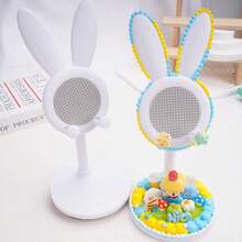 1PC Adjustable Rabbit Ear Phone Stand, Height Adjustable Desktop Phone Tablet Holder, Cute Bunny Cell Phone Mount For Desk, Stable Base, For Watching Videos Studying - Multicolor - View 6