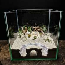 Platform Persembunyian Bertingkat 3 Lapis Tipis Bergelombang | Bahan | Cocok Untuk Ikan, Cicak, Kadal, Ular, Ikan Hias, dan Udang | Akuarium Reptil | Gaya Bertingkat - Putih - View 6