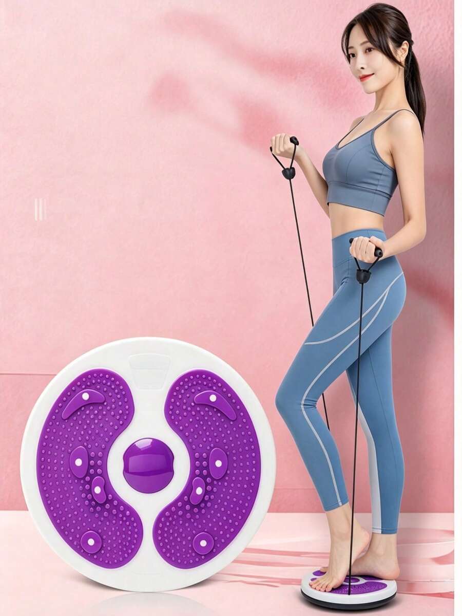 Waist Twist Disc, Balance Board With Drawstring Foot Massage, Suitable For Gym Or Home Fitness Equipment, Can Be Used For Pilates And Yoga - Multicolor - View 1