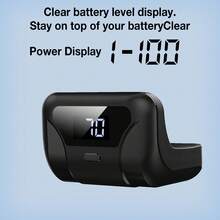 P5 Handle Rear Cover Power Bank, 1800mAh External Battery Clip, With Battery Level Percentage Display, Portable External Charging Base - Black - View 3