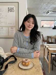 Women's Gray Decorative Bow Cardigan Sweater, Fashion Knit Casual Jacket - Grey - View 5