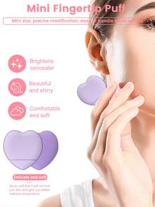 20/27/47Pcs All-In-One Makeup Tool Set,20Pcs Professional Makeup Brushes, Soft Brushes For Foundation,Powder Blusher & Eyeshadow, Comes With Makeup Sponges, Triangle Puffs, Facial Sponge, Hair Band & Wristbands, Portable Makeup Tools - Mauve Purple - View 8