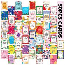 50pcs Inspirational Cards, Positive Affirmation Mini Cards, Suitable For Employees, Friends, Lunch Box Notes, Thank You Cards, Encouragement Quote Cards, Boost Daily Motivation And Confidence - Multicolor - View 6