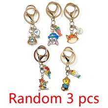 Disney 3pcs Cartoon Animal Enamel Keychains, Judy Hopps & Nick Wilde Fox Rabbit Metal Key Rings Bag Charms Gift - W - View 15