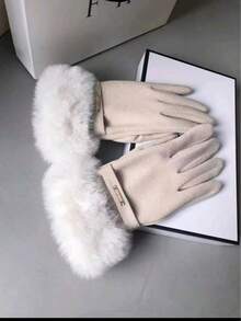 Women's Black Touchscreen Gloves, Waterproof, Soft Warm Wool Lining, Winter Outdoor Gloves, Halloween - Multicolor - View 9