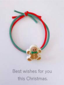 5/2/1 buah Ikat Rambut Natal Modis dan Karet Rambut Besar, Motif Rusa dan Santa Claus yang Lucu, Gaya Acak - MultiWarna - View 9