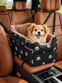 Portable Car Seat For Pets (Suitable For Small To Medium-Sized Dogs And Cats); Comfortable And Soft, Featuring Adjustable Straps And A Washable, Removable Travel Cushion; A Foldable, Multi-Functional Travel Bed Suitable For Both Cats And Dogs. - Multicolor - View 11